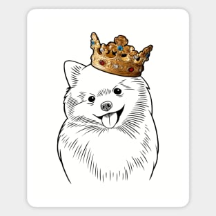 Pomeranian Dog King Queen Wearing Crown Magnet